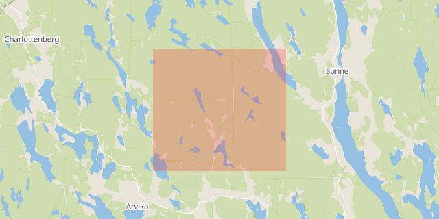 Karta som med röd fyrkant ramar in Mangskog, Länsstyrelsen, Arvika, Värmlands län