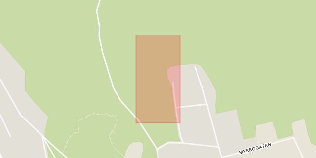 Karta som med röd fyrkant ramar in Gunnarstorpsvägen, Kopparberg, Ljusnarsberg, Örebro län