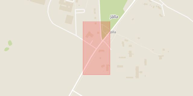 Karta som med röd fyrkant ramar in Jälla, Uppsala, Uppsala län