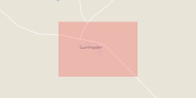 Karta som med röd fyrkant ramar in Gumhöjden, Hagfors, Värmlands län