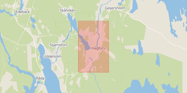 Karta som med röd fyrkant ramar in Borg, Hagfors, Värmlands län