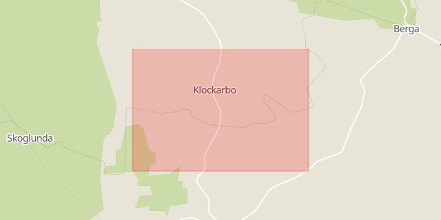 Karta som med röd fyrkant ramar in Klockarbo, Avesta, Dalarnas län