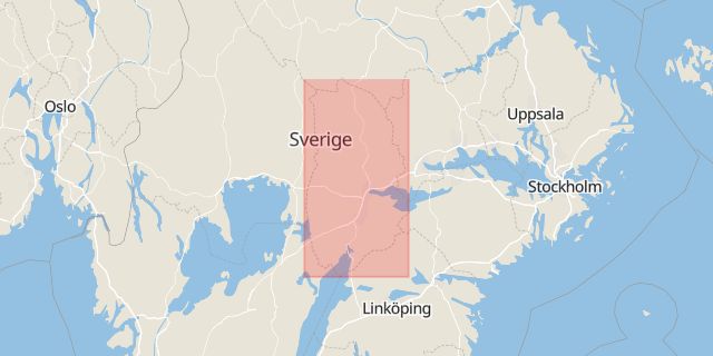 Karta som med röd fyrkant ramar in Örebro Län, Borlänge, Örebro län