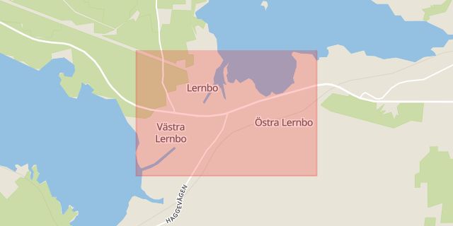 Karta som med röd fyrkant ramar in Lernbo, Husky, Ludvika, Smedjebacken, Dalarnas län