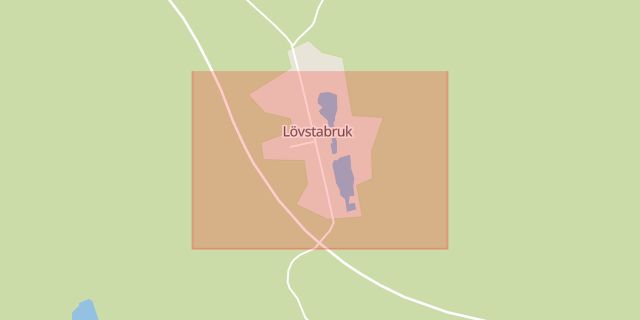 Karta som med röd fyrkant ramar in Lövstabruk, Tierp, Uppsala län