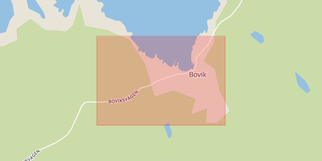 Karta som med röd fyrkant ramar in Bovik, Gävle, Gävleborgs län