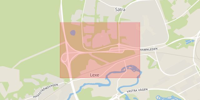 Karta som med röd fyrkant ramar in Tolvfors, Gävle, Gävleborgs län