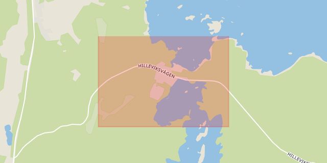Karta som med röd fyrkant ramar in Hillevik, Småbåtshamnen, Gävle, Gävleborgs län