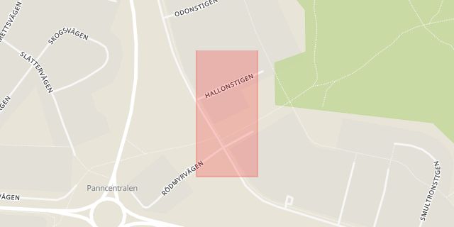 Karta som med röd fyrkant ramar in Rödmyren, Mora, Dalarnas län
