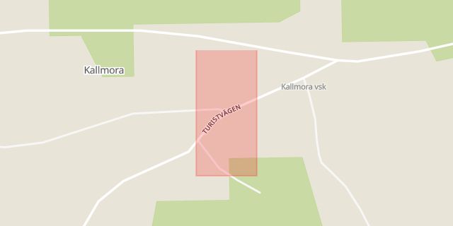 Karta som med röd fyrkant ramar in Orsa, Kallmora, Dalarnas län