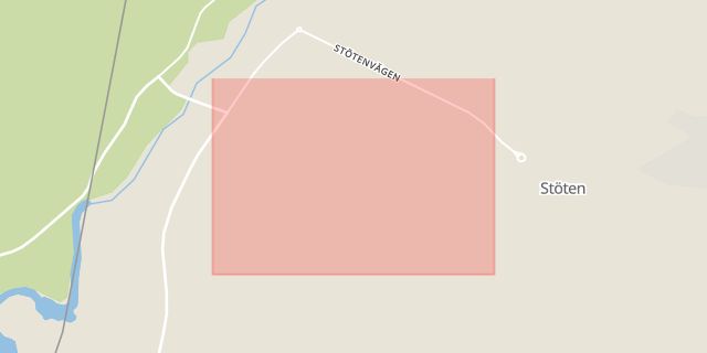 Karta som med röd fyrkant ramar in Granfjällsstöten, Malung-sälen, Dalarnas län