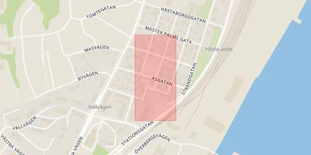 Karta som med röd fyrkant ramar in Åvik, Hudiksvall, Gävleborgs län
