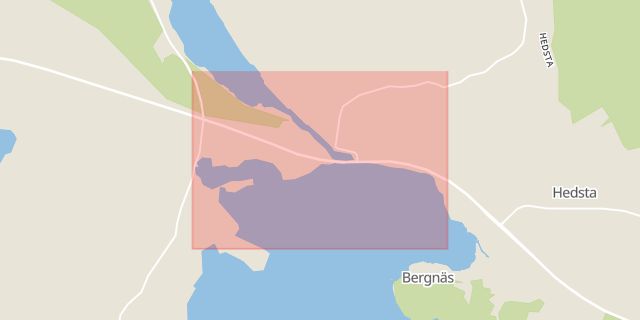 Karta som med röd fyrkant ramar in Forsa, Hudiksvall, Gävleborgs län