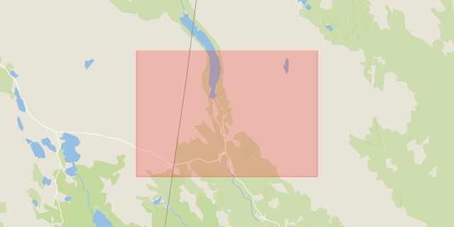 Karta som med röd fyrkant ramar in Grövelsjön, Älvdalen, Dalarnas län
