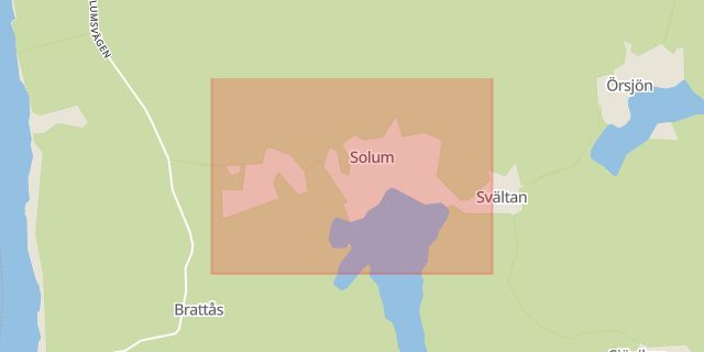Karta som med röd fyrkant ramar in Västernorrland, Solum, Härnösand, Västernorrland län, Västernorrlands län