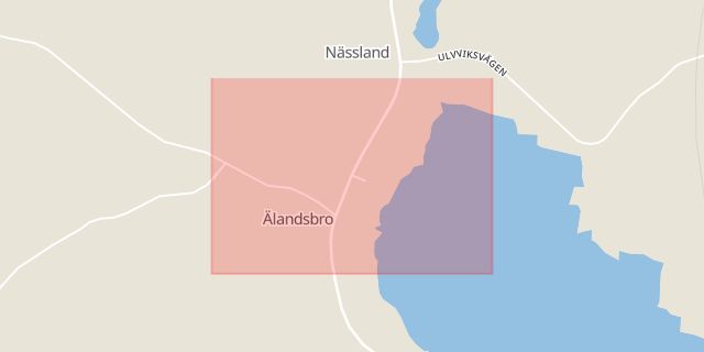 Karta som med röd fyrkant ramar in Älandsbro, Kramfors Kommun, Västernorrland län, Västernorrlands län