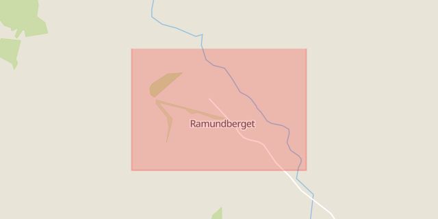 Karta som med röd fyrkant ramar in Ramundberget, Skidåkaren, Härjedalen, Jämtlands län