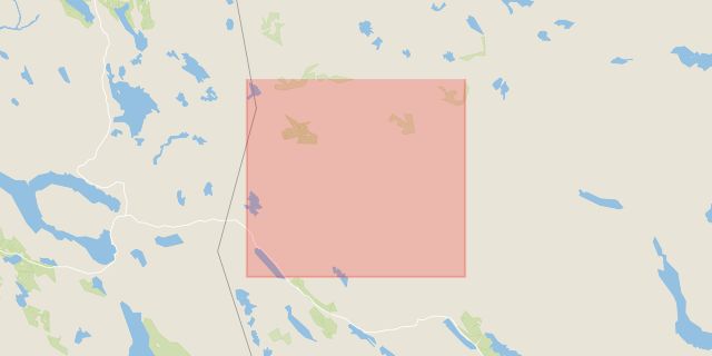 Karta som med röd fyrkant ramar in Bruksvallarna, Berg, Jämtlands län