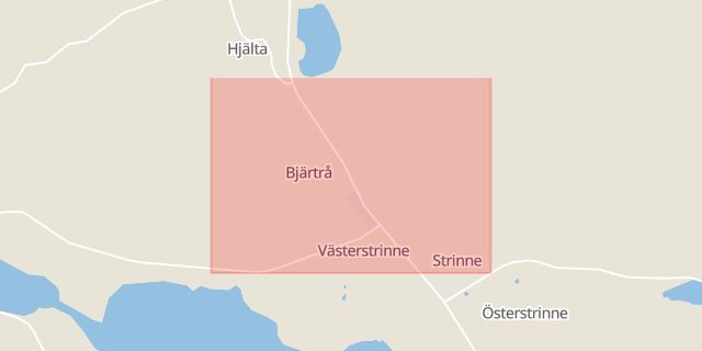 Karta som med röd fyrkant ramar in Bjärtrå, Kramfors Kommun, Västernorrland, Västernorrlands län