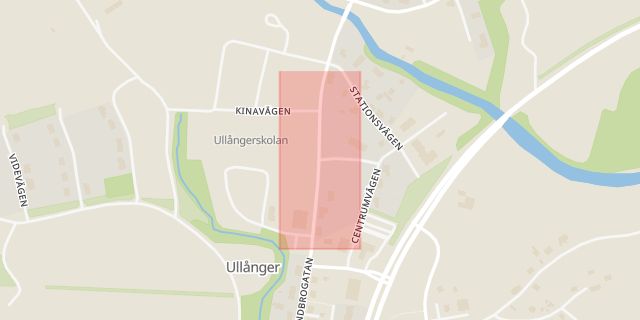 Karta som med röd fyrkant ramar in Ullånger, Kramfors Kommun, Kramfors, Västernorrlands län