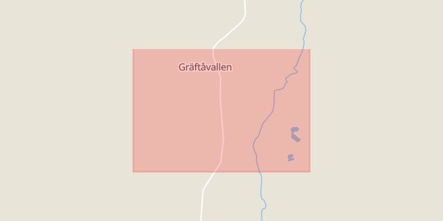 Karta som med röd fyrkant ramar in Gräftåvallen, Berg, Jämtlands län