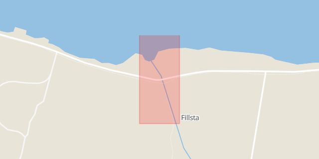 Karta som med röd fyrkant ramar in Fillsta, Östersund, Jämtlands län