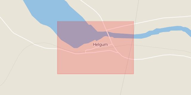 Karta som med röd fyrkant ramar in Helgum, Sollefteå, Västernorrlands län