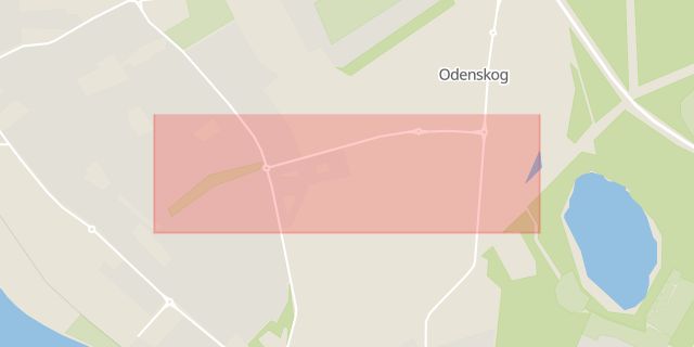Karta som med röd fyrkant ramar in Odensala, Östersund, Fagerbacken, Jämtland, Jämtlands län