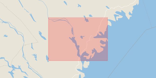 Karta som med röd fyrkant ramar in Kramfors, Västernorrlands län