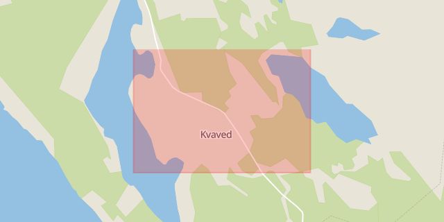 Karta som med röd fyrkant ramar in Kvaved, Örnsköldsvik, Västernorrlands län