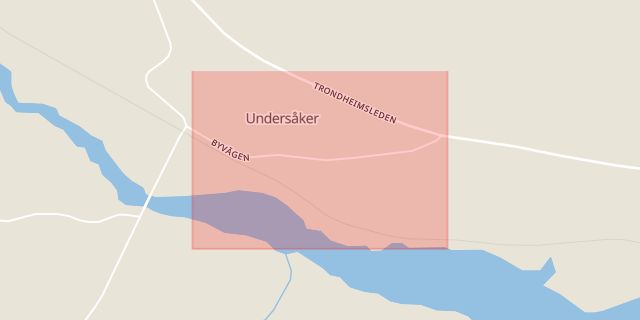 Karta som med röd fyrkant ramar in Undersåker, Åre, Jämtlands län