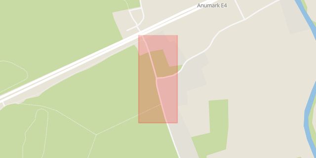 Karta som med röd fyrkant ramar in Anumark, Västerbottens län