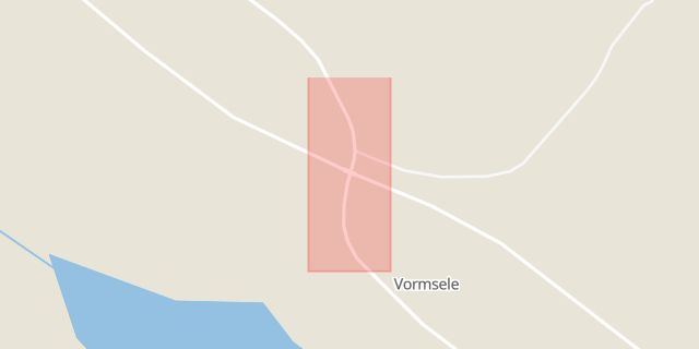 Karta som med röd fyrkant ramar in Vormsele, Lycksele, Västerbottens län