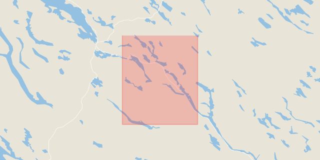 Karta som med röd fyrkant ramar in Gunnarn, Lycksele, Storuman, Västerbottens län