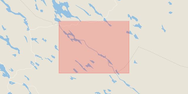 Karta som med röd fyrkant ramar in Sorsele, Arvidsjaur, Norrbottens län