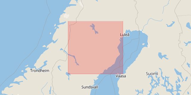 Karta som med röd fyrkant ramar in Skärmen, Västerbottens län