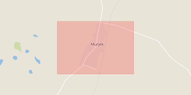 Karta som med röd fyrkant ramar in Murjek, Jokkmokk, Norrbottens län