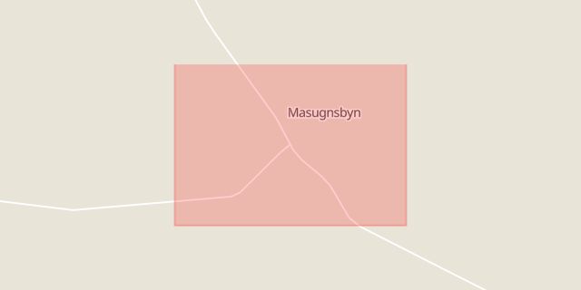 Karta som med röd fyrkant ramar in Masugnsbyn, Details, Kiruna, Norrbottens län