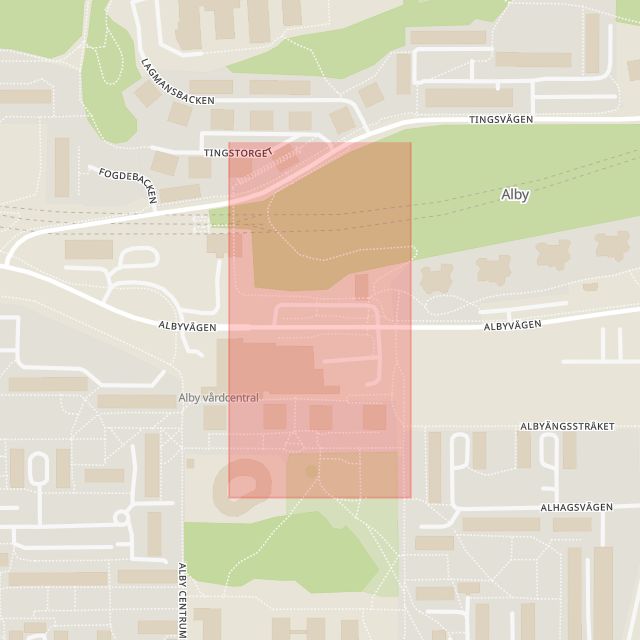 Man omhändertogs i Alby centrum.